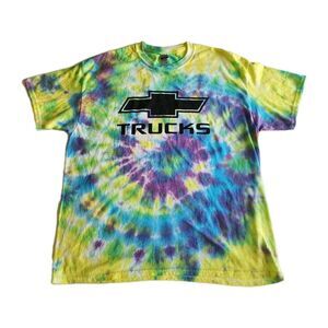 Vintage Tie-Dye Chevy Logo T-Shirt Men's XL USA Colorful